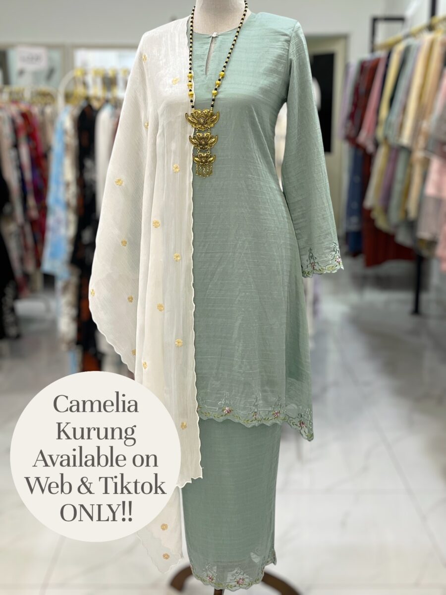 CAMELIA KURUNG MODEN COTTON SILK MINT