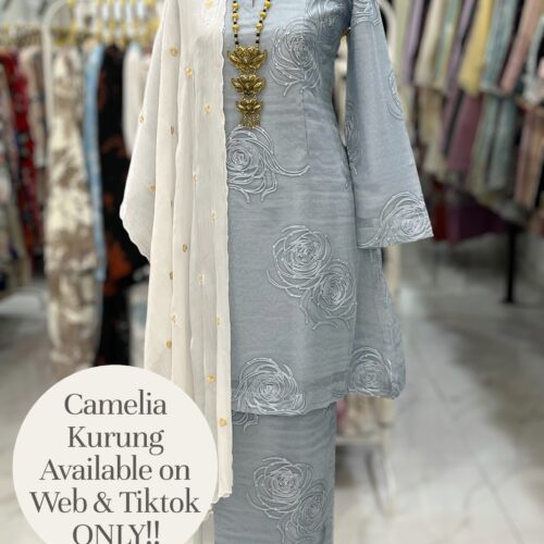 CAMELIA KURUNG MODERN SILK BLEND EMBROIDERY POWDER BLUE