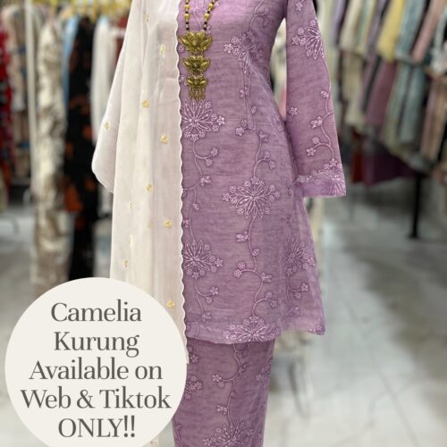 CAMELIA KURUNG MODERN SILK BLEND EMBROIDERY LILAC