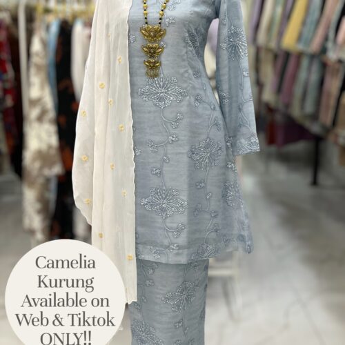 CAMELIA KURUNG MODERN SILK BLEND EMBROIDERY POWDER BLUE