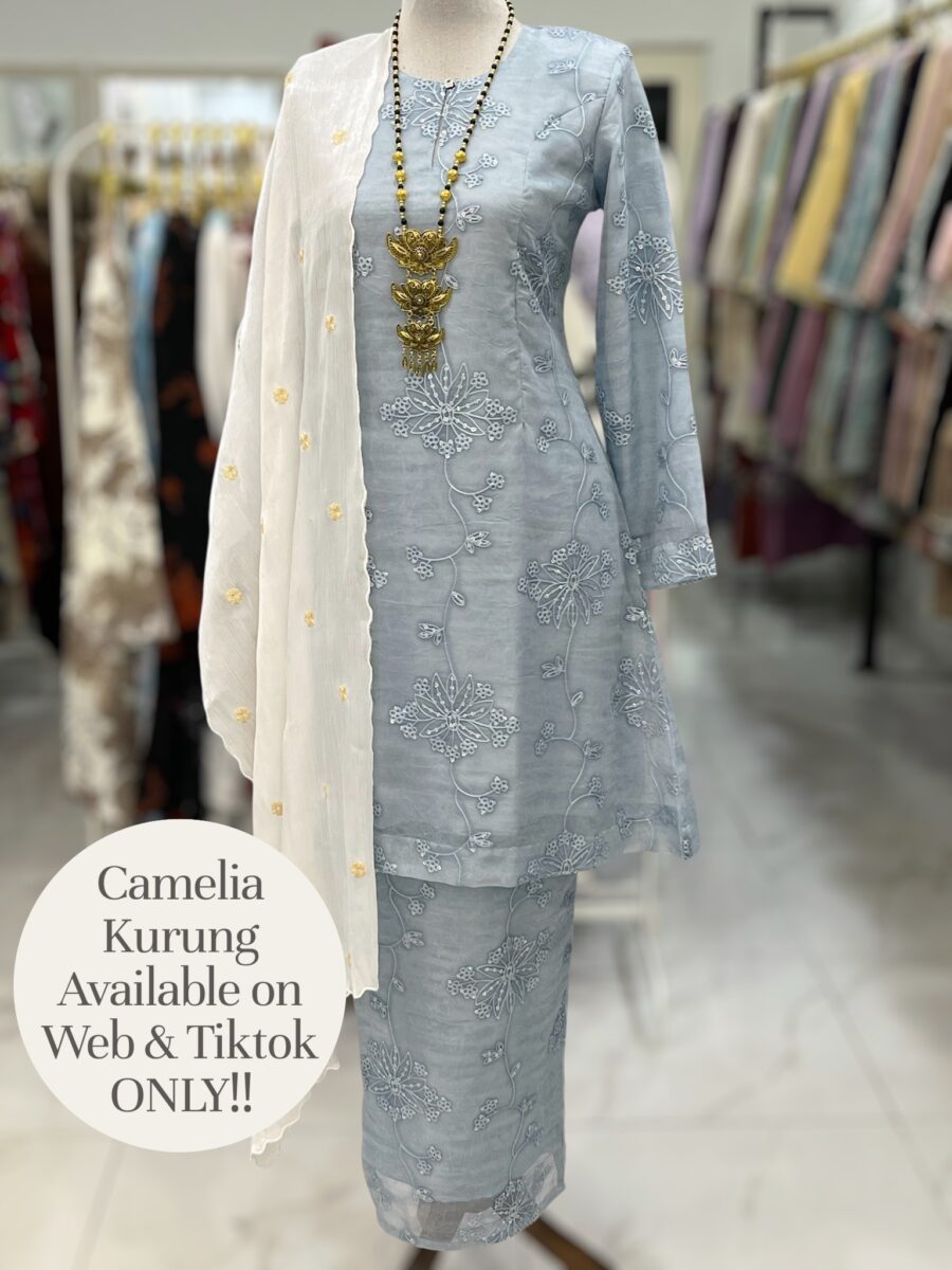 CAMELIA KURUNG MODERN SILK BLEND EMBROIDERY POWDER BLUE