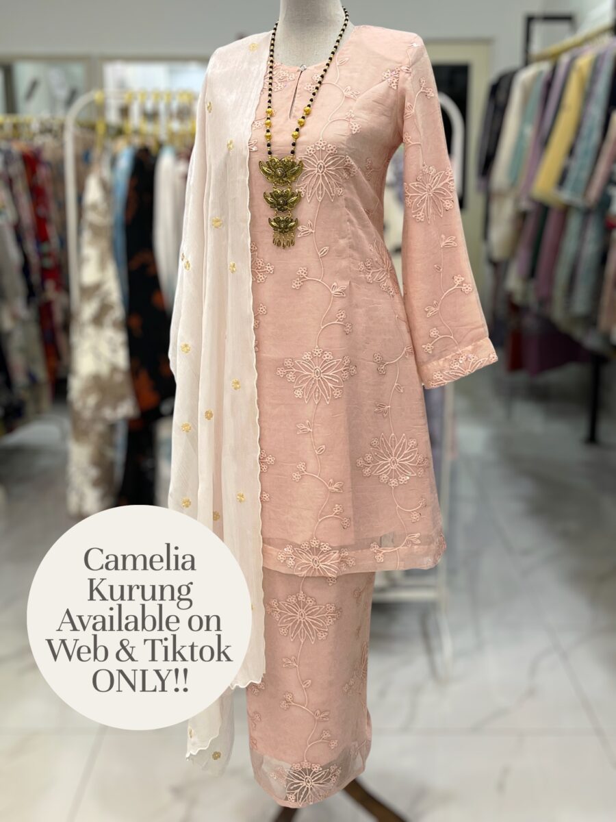 CAMELIA KURUNG MODERN SILK BLEND EMBROIDERY PEACH