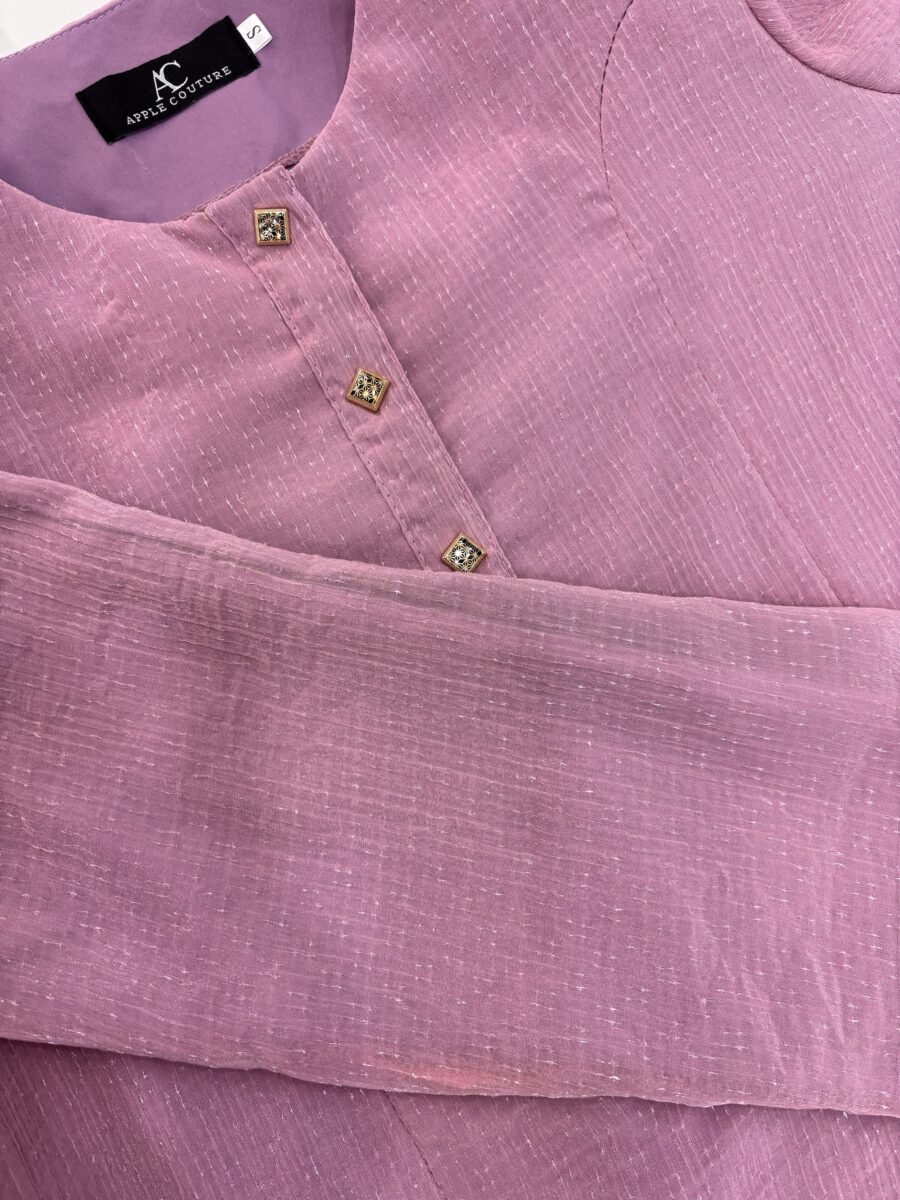 ADINDA KURUNG ORGANZA SHIMMER DUSTY PINK - Image 2