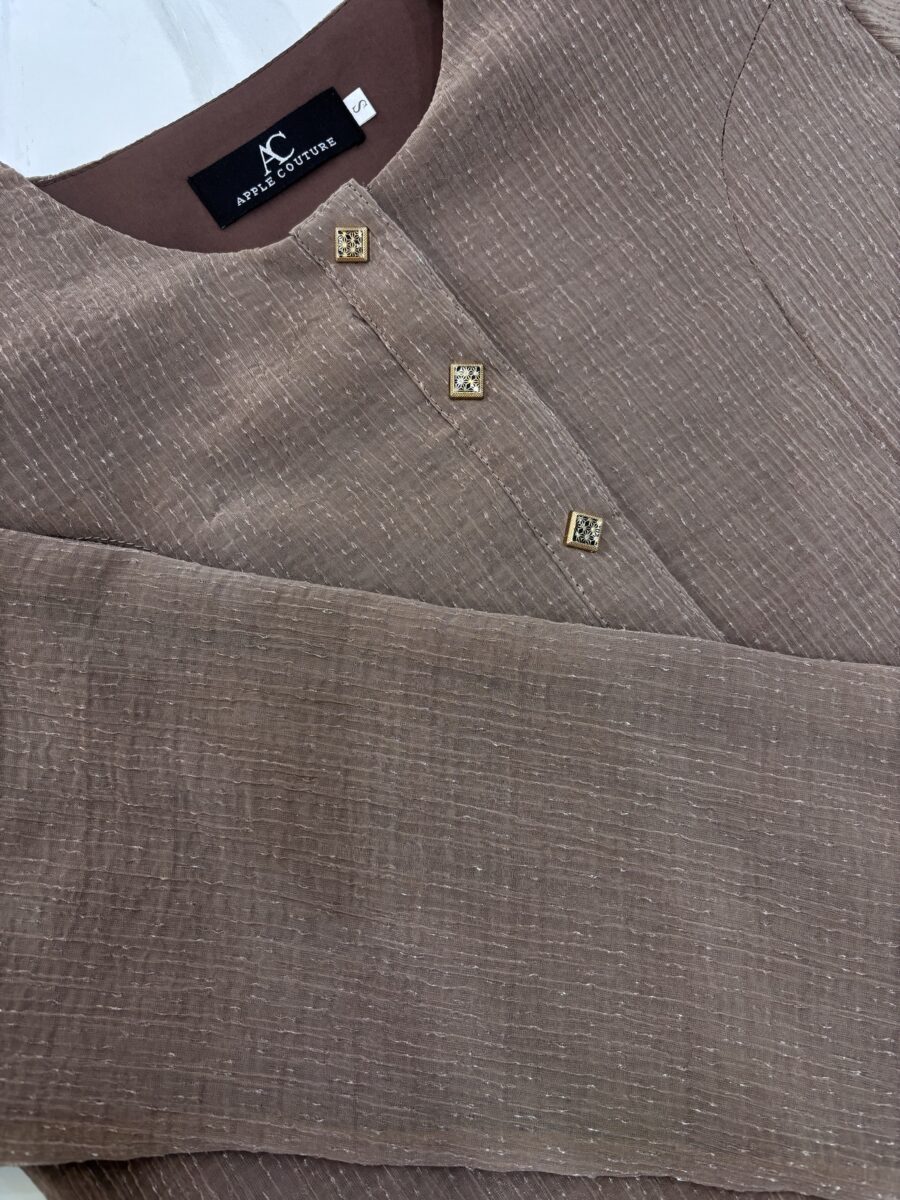 ADINDA KURUNG ORGANZA SHIMMER MOCHA - Image 2