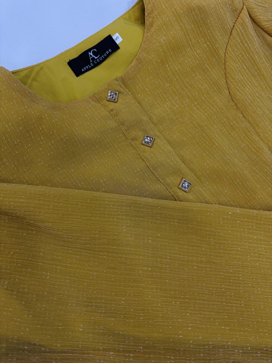 ADINDA KURUNG ORGANZA SHIMMER YELLOW MUSTARD - Image 2