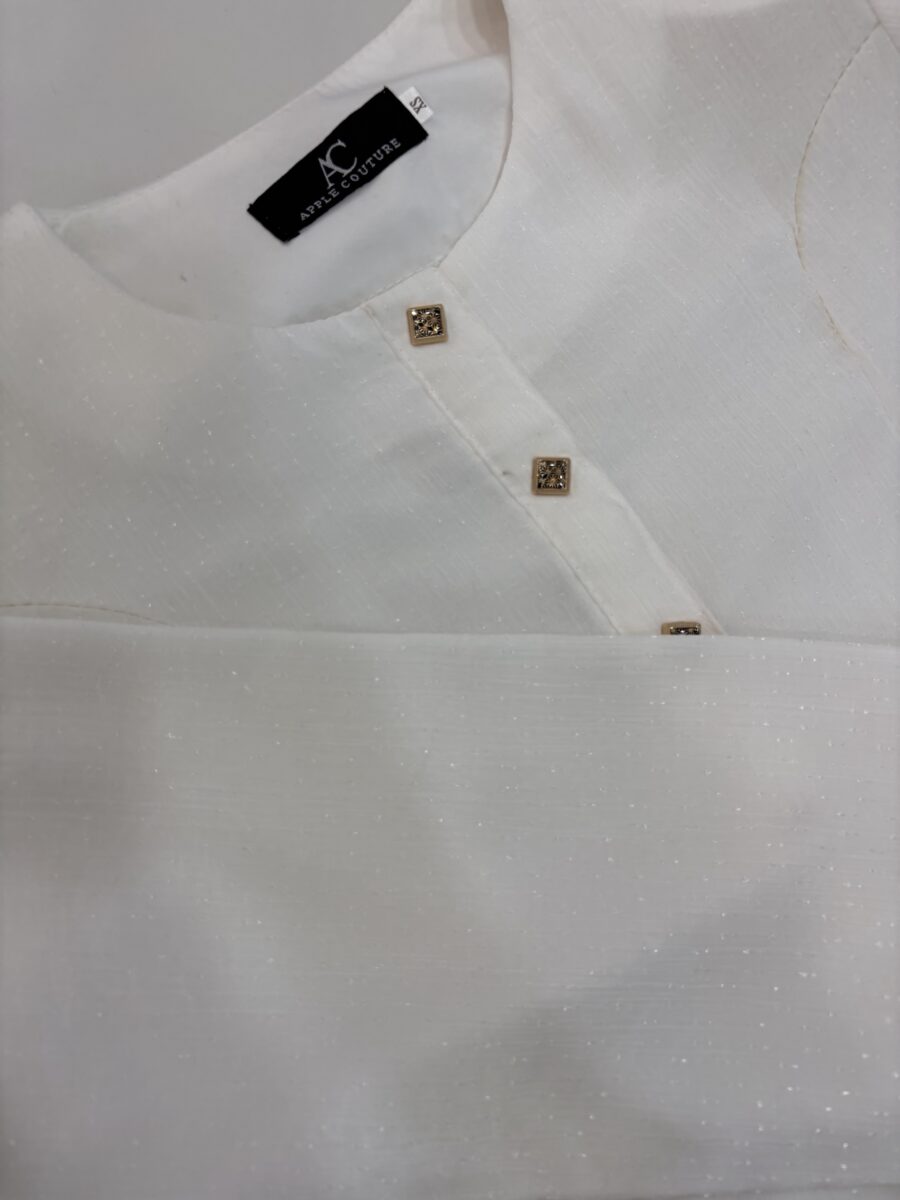 ADINDA KURUNG ORGANZA SHIMMER OFF WHITE - Image 2
