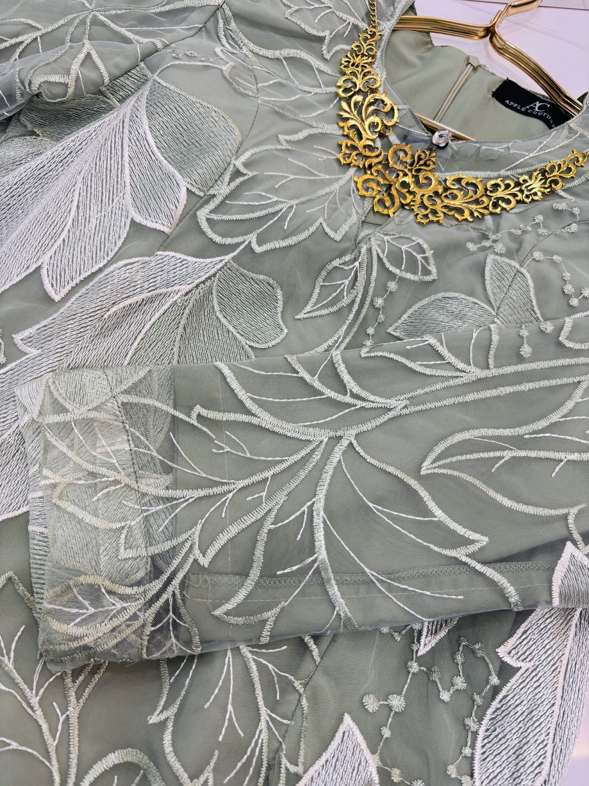 CAMELIA KURUNG PREMIUM LACE SAGE GREEN - Image 2