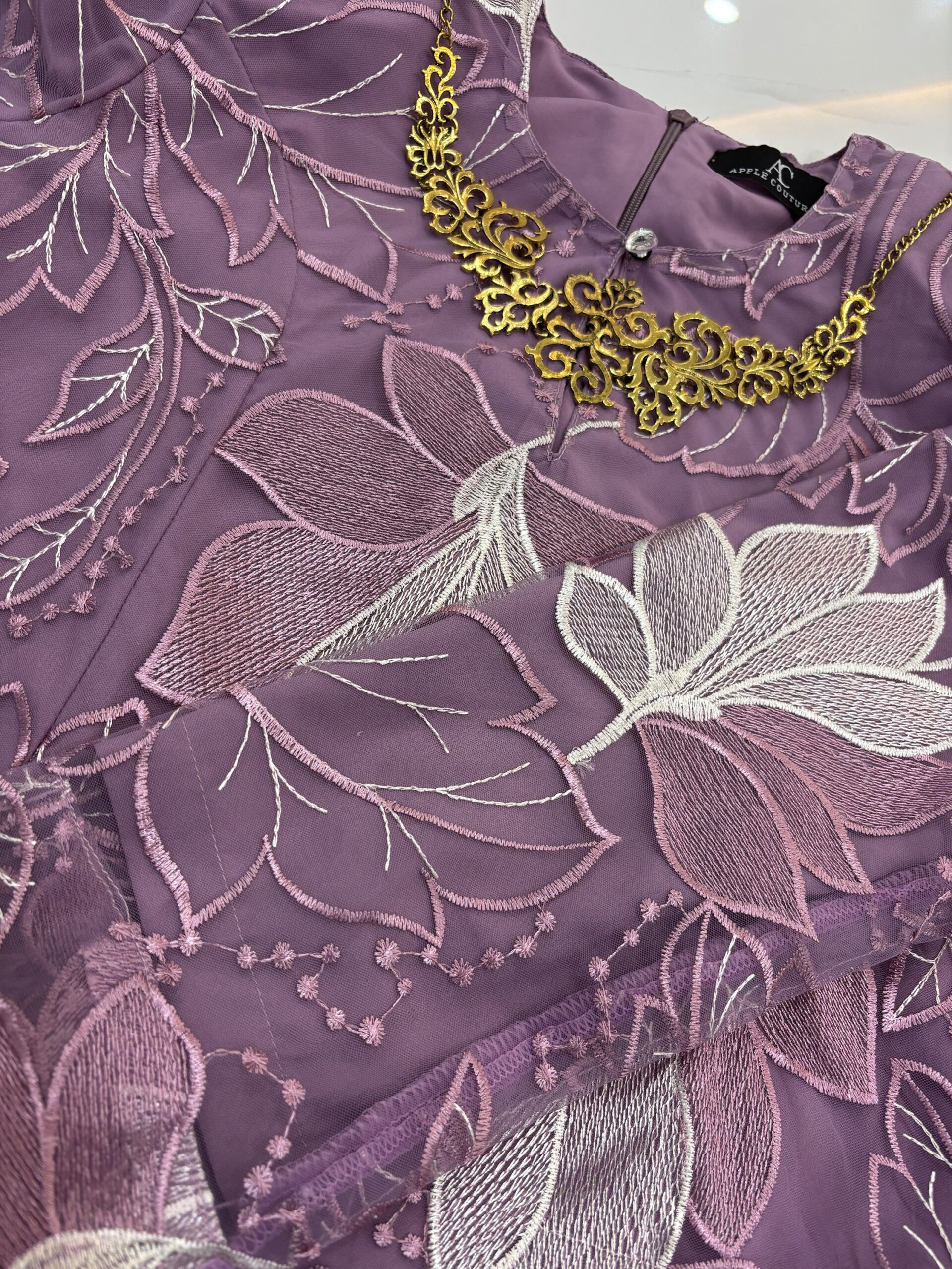 CAMELIA KURUNG PREMIUM LACE DUSTY PLUM - Image 2