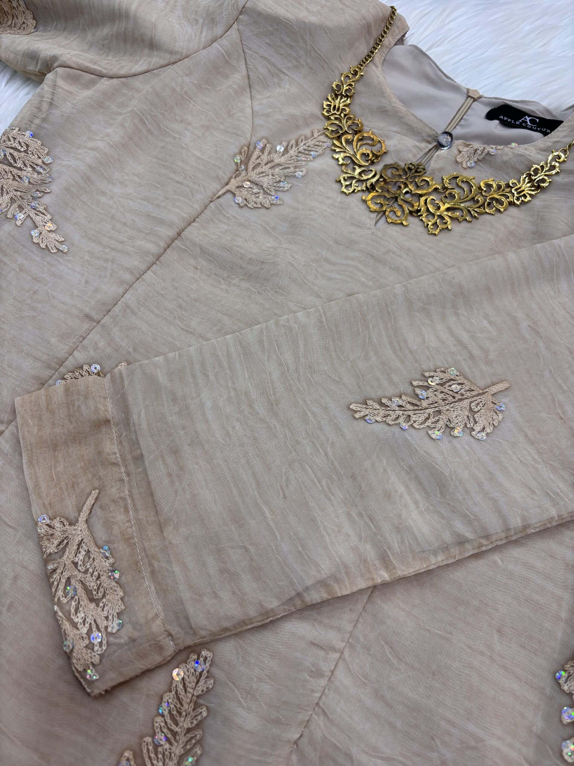 CAMELIA KURUNG MODERN SILK BLEND EMBROIDERY NUDE - Image 2