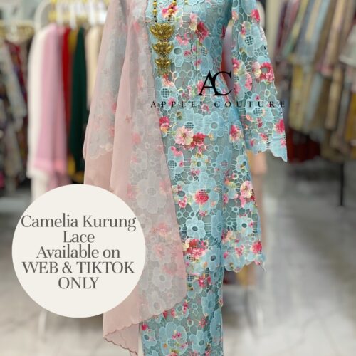CAMELIA KURUNG MODEN SULAM LACE SKY BLUE