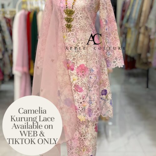 CAMELIA KURUNG MODEN SULAM LACE PINK