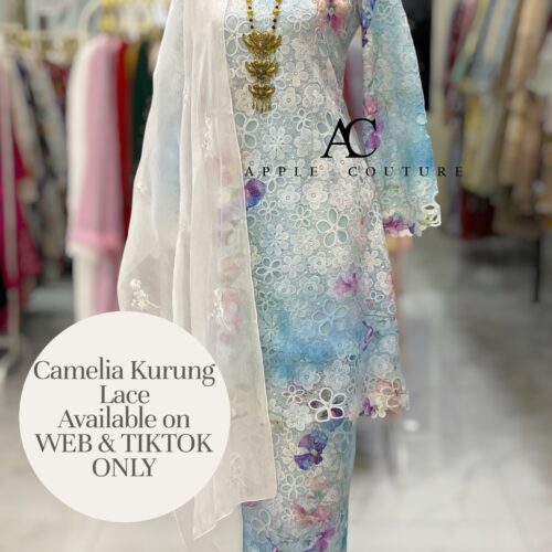 CAMELIA KURUNG MODEN SULAM LACE LIGHT BLUE