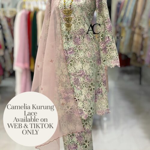 CAMELIA KURUNG MODEN SULAM LACE SAGE GREEN