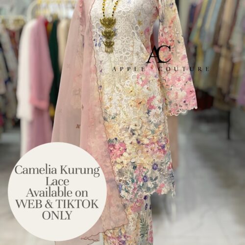 CAMELIA KURUNG MODEN SULAM LACE WHITE