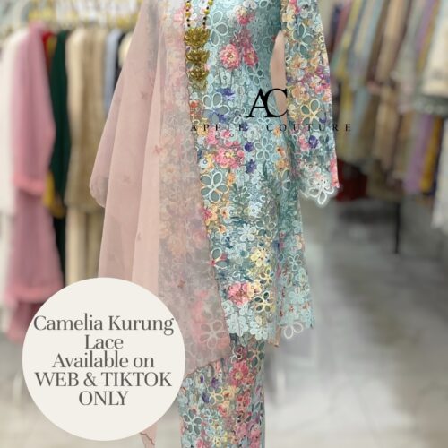 CAMELIA KURUNG MODEN SULAM LACE SKY BLUE