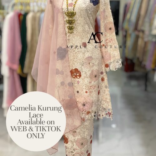 CAMELIA KURUNG MODEN SULAM LACE CREAM