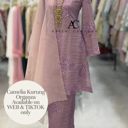 CAMELIA KURUNG MODERN SILK BLEND EMBROIDERY PURPLE MAUVE