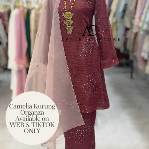 CAMELIA KURUNG MODERN SILK BLEND EMBROIDERY BURGUNDY