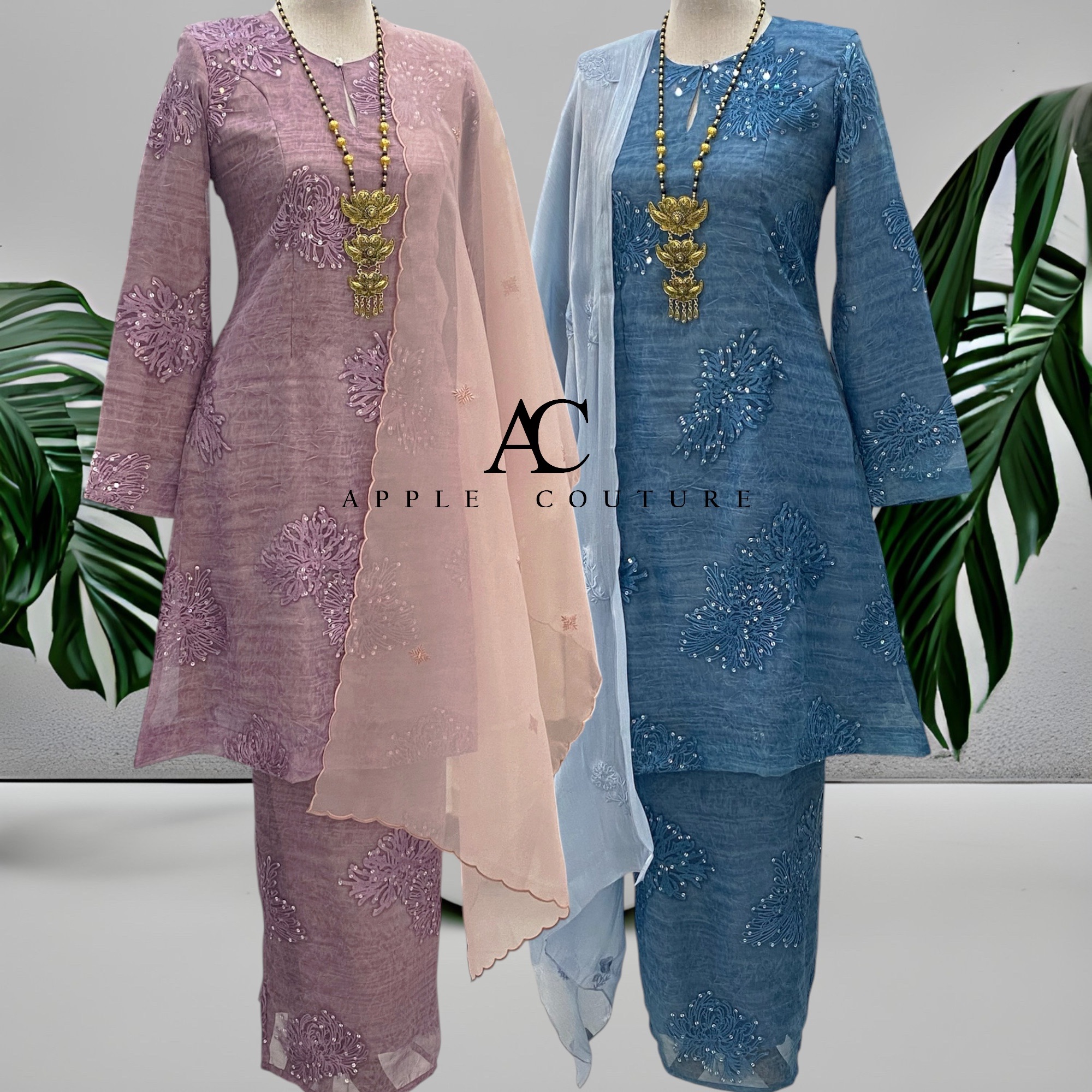 CAMELIA KURUNG MODERN SILK BLEND EMBROIDERY MELLOW YELLOW - Image 3