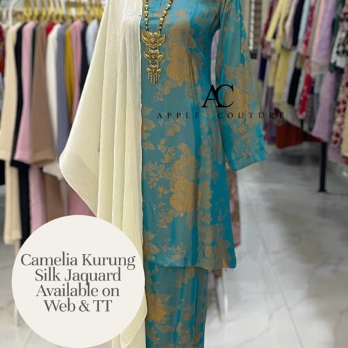 CAMELIA KURUNG SOFT JACQUARD TEAL BLUE