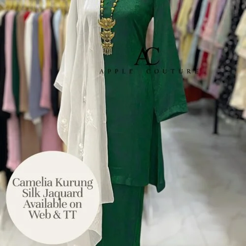 CAMELIA KURUNG SOFT JACQUARD EMERALD GREEN