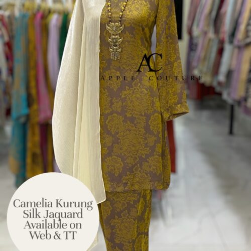 CAMELIA KURUNG SOFT JACQUARD PURPLISH GOLD