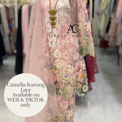 CAMELIA KURUNG MODEN SULAM LACE PINK